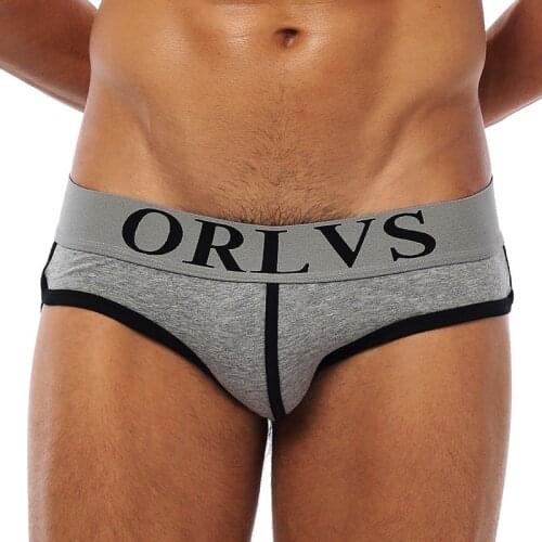 ORLVS Briefs Stripes Decoration Underpants Full Of Personality Wide Crotch Space Soft But Not Tight Obedience Sport Shorts