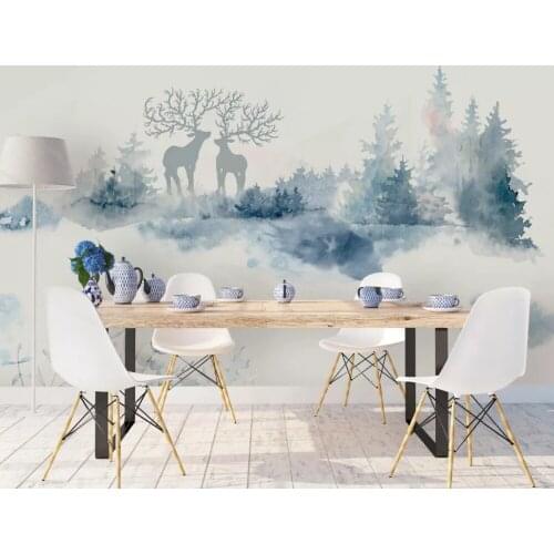 Bacal Customized modern fashion blue wallpaper blue high-end background papel de parede 3D wall papers mural home decor
