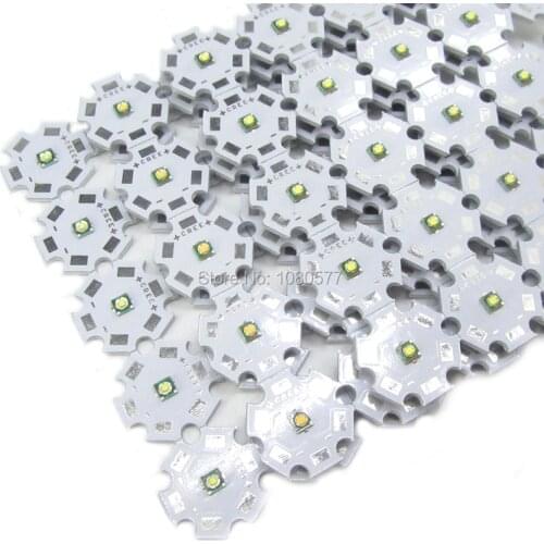 10pcs Cree XPE XP-E R3 1W-3W High Powr LED Warm White Cold White 3000K 6500K 8000K 10000K 13000K with 20mm 16mm Heatsink