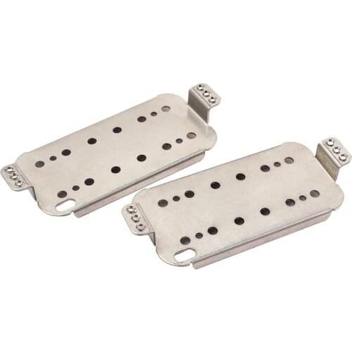 Tooyful 2 Pieces Electric Guitar Neck Bridge Cupronickel Humbucker Double Coil Pickup Baseplates 50mm+52mm