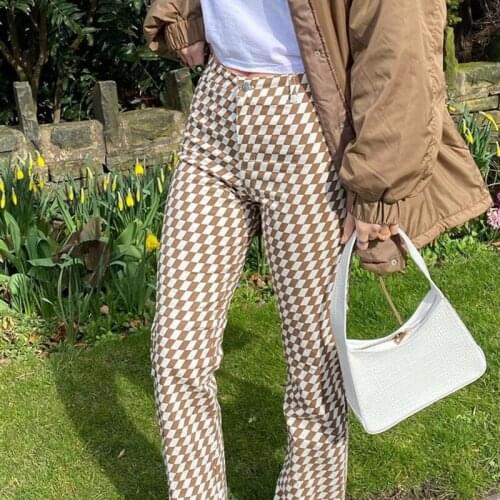 WANGSCANIS Women's Plaid Trousers