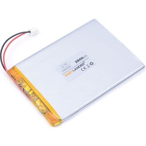 XHR-2P 2.54 3369103 mobile power phone in 3.7V 2800mAh polymer lithium battery charging treasure