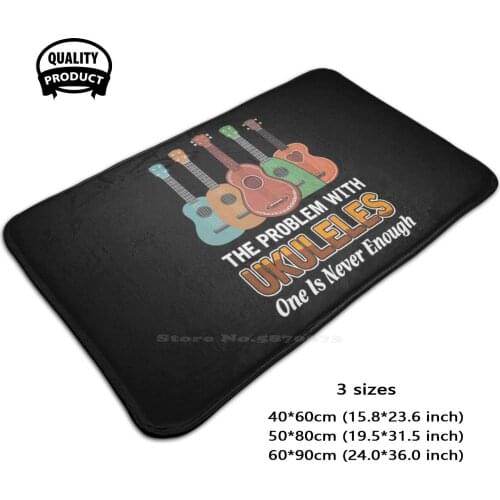 Funny Ukuleles Door Mat Foot Pad Home Rug Ukulele Playing Instructor Thankgiving Ukulele Musician Ukulele Teachers Ukulele