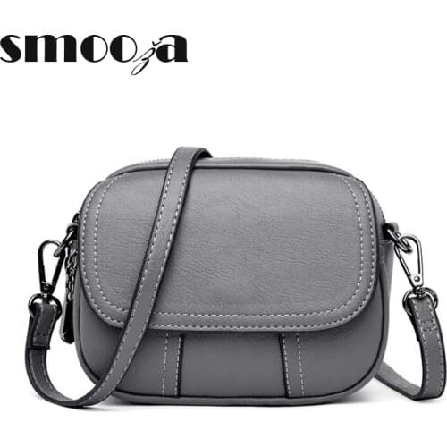 SMOOZA Women Shoulder Bag Fashion High Quality Crossbody Messenger Bags Designer PU Leather Handbag Female Bag Bolsa Feminina