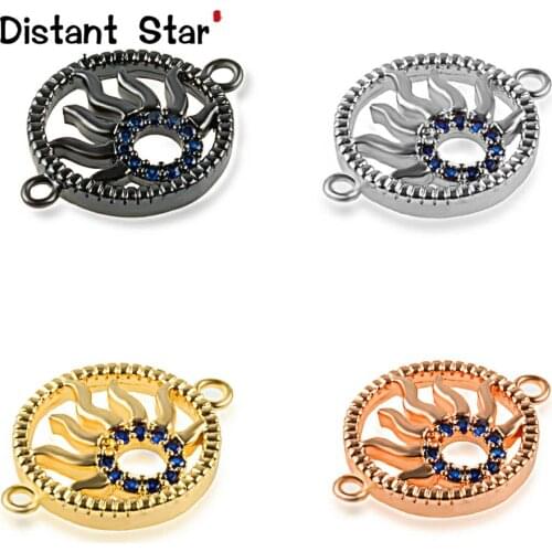 0.8*0.6in High Quality Diy Jewelry Bracelet Necklace For Making Handmade Accessories Brass Zirconia Bracelet Connector Flower