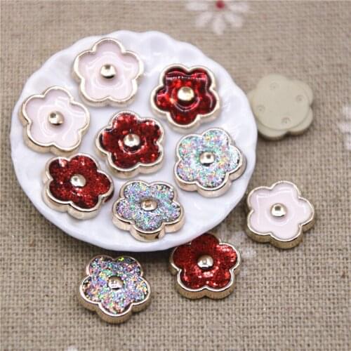 50pcs 12mm Shiny Red/White/Shiny flatback delicate Buttons Home Garden Crafts Issuing card decoration