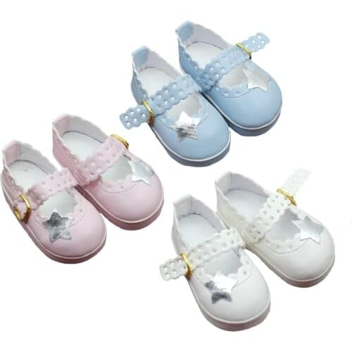 6.5*3cm NEW Mini PU Leather Shoes for 1/4 BJD Dolls and 16 Inch Sharon Doll Accessories Toy