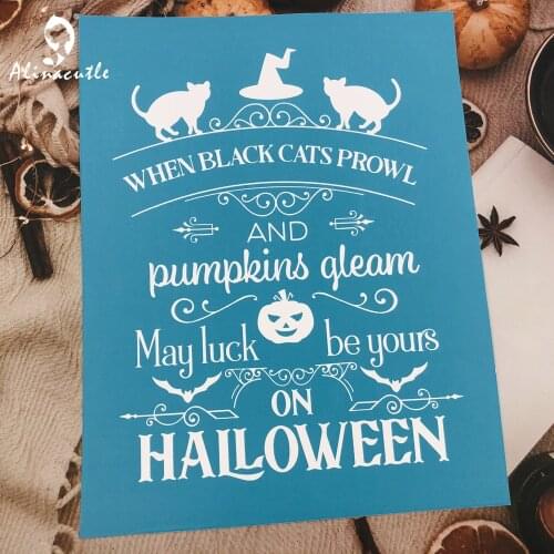 8.5 X 11" Reusable Self- Adhesive Silk Screen Stencils For Home Decoration T-Shirt Bag Pillow DIY Transfers Film Alinacutle