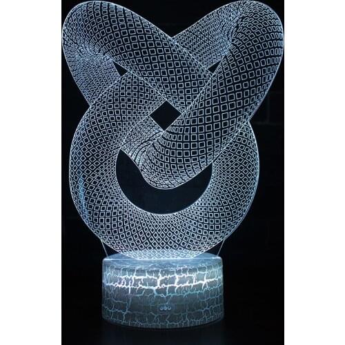 Dropshipping 3D Illusion Lamp LED Night Light Abstract Artist Graphics Lamparas