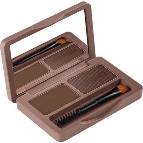 Double Color Eyebrow Powder Matte Makeup Palette Waterproof Long Lasting Eyebrow Stamp Eye Brow Enhancers Eye Shadow Make Up