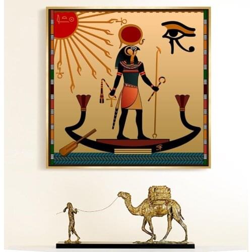 Egypt Ra Sun God Abstract Wall Murals Canvas Art Poster And Prints Painting Ancient Belief Picture Room Decoration Cuadros