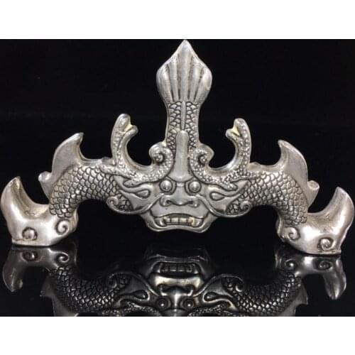 China White copper archaize Pen rack crafts statue