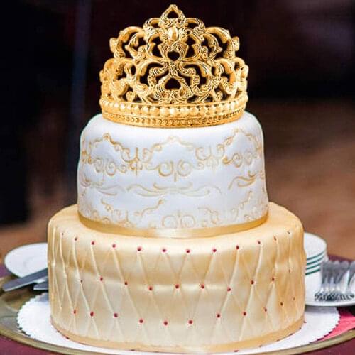 Baroque Style Crown Silicone Fondant Resin Sugarcraft Mold For Pastry Cup Cake Decorating Kitchen Tool