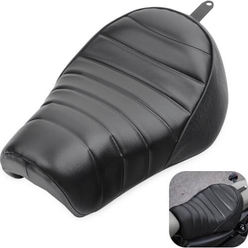 Motorcycle Driver Leather Solo Seat Cushion Rear Passenger Pillow Pillion Pad For Harley Sportster Iron 883 XL883N 2016-2020
