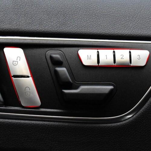 Inner Door Seat Memory Button Cover 12pcs For Benz GLS Class X166 2016-2019 Car accesories interior Car decoration