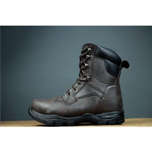 Men`s Steel Toe Insulated trekking Hiking working boots men 200G Thinsulate oil-resistant waterproof slip Resistant welder boots