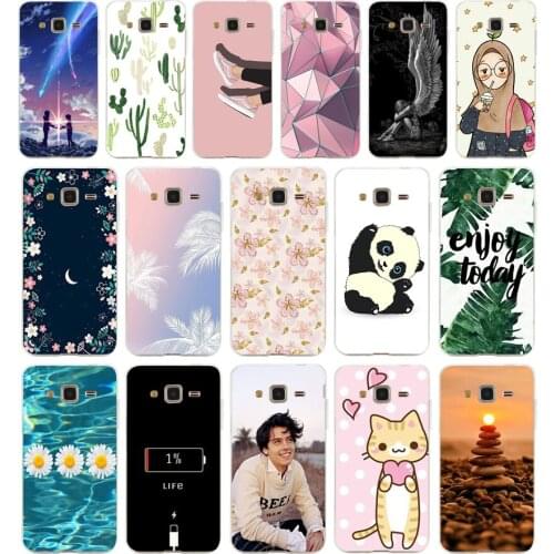 J Soft TPU Cases FOR Samsung Galaxy Grand Prime Case Cover G530 G530H G531F Bumper FOR Samsung Grand Prime Cover Flower