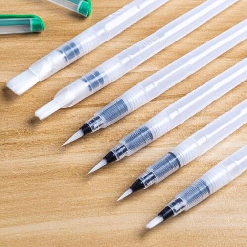 6Pcs/set Water Brush Large Capacity Barrel Water Color Paint Brush Set Soft Painting Brush For Painting