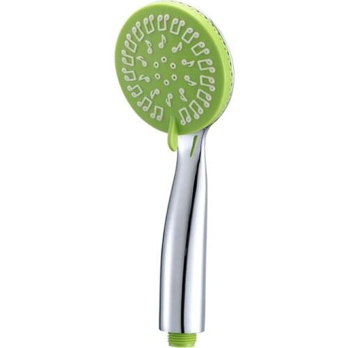 SHUIELIN New Bathroom Hand Shower Colorful Music Shape Faceplate Round Handheld Shower Head Bath Shower Faucet Accessories