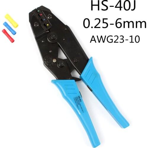 NEW Model HS-30J HS-40J crimping plier 1-6.0mm2 DIE SETS good quality EUROP STYLE ratchet crimping tool