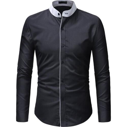 2018 autumn New Hot sale Mens Shirts Fashion Brand Slim fit Solid color Shirt Male Long Sleeves Casual Shirt Camisa Masculina