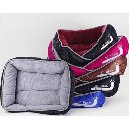 New Cotton Kennel Warm Dog Bed Sofa Puppy Pet Dog Bed Bench For Small Large Medium Dog Cat Blanket Soft Dog Mat Lounger Pet Bed