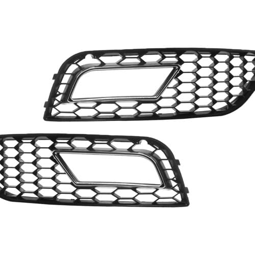 Fog Light Grille Cover Replacement for Audi A4 B9 13-15 8K0807682K 8K0807681K 8KD 807 681B Black Professional Durable Premium