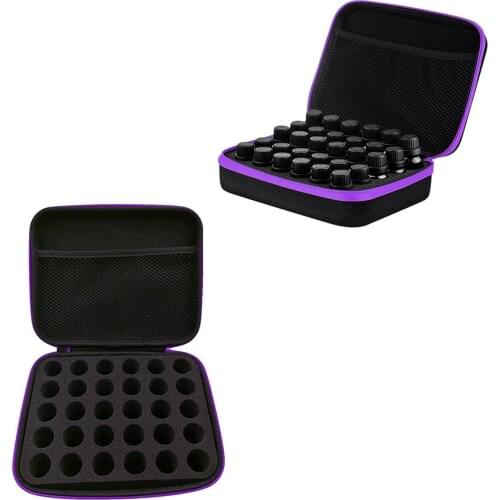 Shockproof Essential Oil Storage Bag Portable Essential Oil Case Oil Holder Hard Shell Carrying Case 30 Bottles 15ml
