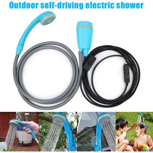 Spot Portable Camping Shower Set 12V Car Shower Head Kit for Hiking Outdoor Travel Bathing Car Washing M8617