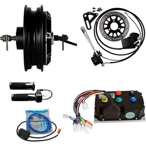 QS 2000W 10inch E-Scooter Conversion Kits Hub Motor with Controller Throttle and Disc Brake System