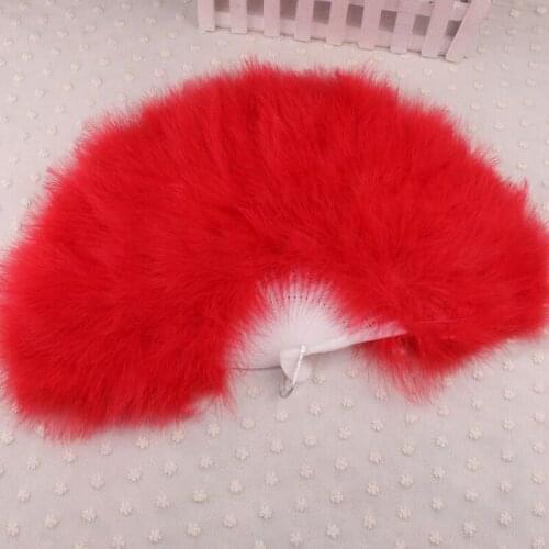 Retro Vintage Chinese Feather Hand Fan Folding Hand Fans Event Party Wedding 28-staves Christmas Halloween