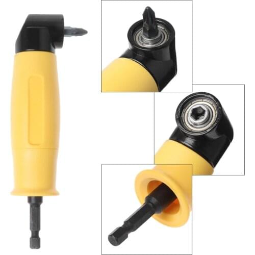 90 Degree Angle Extension Right Driver Drilling Shank 1/4 Inch Hex Drill Bit Screwdriver Magnetic Socket Holder