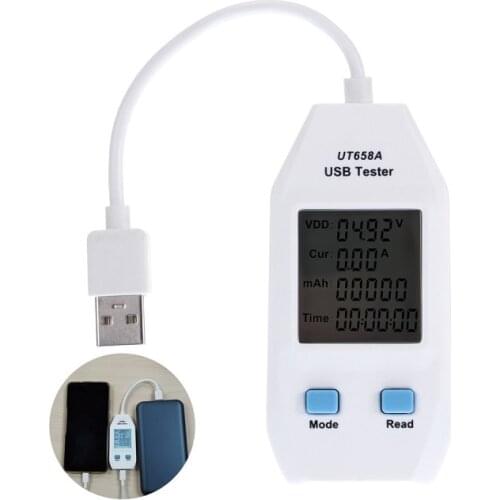 UNI-T UT658 UT658A UT658B UT658D Dual UT658 LOAD USB Tester for Voltage and Current Meter Mobile Phone Computer Charging Power M