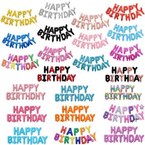 Happy Birthday Balloon Air Letters Alphabe Rose Gold Foil Balloons Kids Toy Wedding Party Birthday Helium Globos Party Baloon