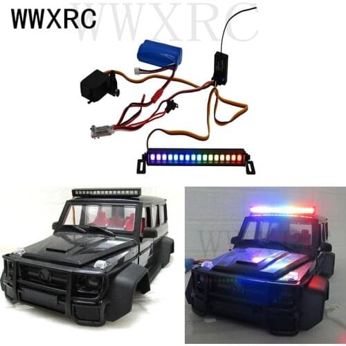 For MN86K MN86KS MN86 MN86S MN-86K MN G500 1/12 RC Car Upgrade Parts Roof Lamp Color LED Light Bar Accessories
