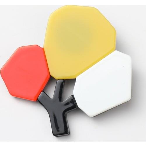 New Acrylic Large Tree Brooches And Pins Lovely Resin Flower Plants Brooch Badges Lapel Pins For Women Elegant Fashion Jewelry