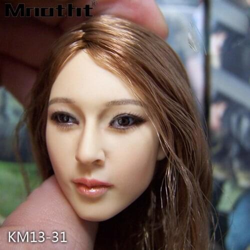 1/6 Scale KUMIK 13-31 Head Sculpt Asian Beauty Famous Star Head Model toys for 12in Action Figure Accessories m3 DIY