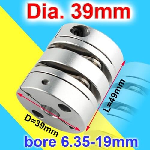 1PC Laser Engraving Machine Dia.39mm Diaphragm Coupling Encoder Double Elastic Shaft Coupler