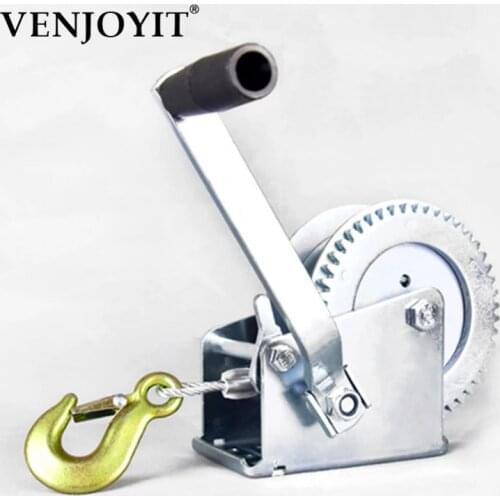 1400lbs-1600lbx8/15M Boat truck auto hand self-locking manual winch hand tool