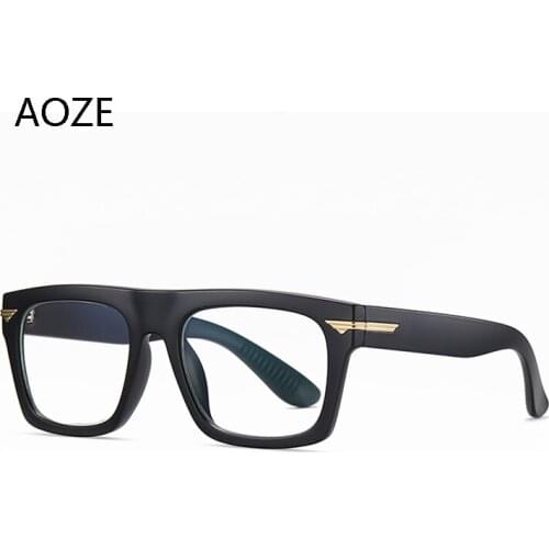 2021 High Quality Vintage Square Style TR90 Anti Blue Plain Glasses Fashion Brand Design Eyewear Frame Eyeglasses Oculos De Grau
