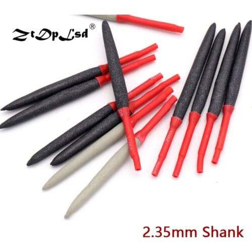 3Pcs 2.35mm Shank Rubber Silicon Polishing Rod Diamond Grinding Head Amber Jade Gem Olives Nucleus Turquoise Polishing Tools