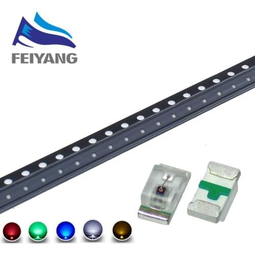 500PCS 0402 SMD LED light-emitting diode smd Red Yellow Blue Green White 1.0*0.5*0.4MM 1005 super bright