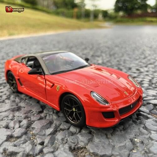 Bburago 1:32 Ferrari 599 GTO series acrylic display box rally car model Simulation Alloy Car Model Collect gifts toy