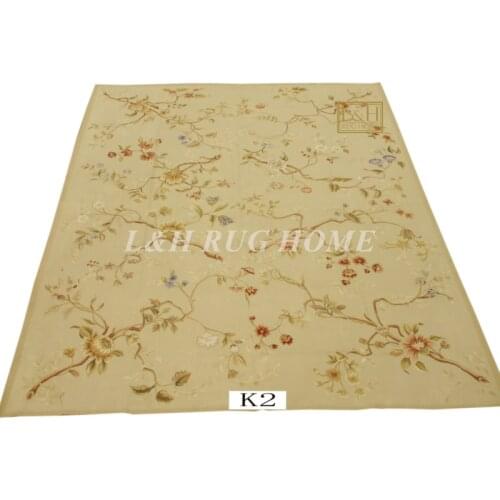 Free shipping 9'x12' Aubusson rugs woolen carpets red design, French Aubusson Carpet, handwoven carpet