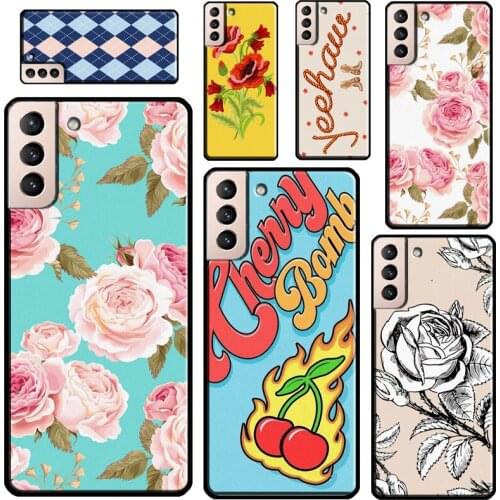 Spider Web Cherry Bomb Blair Cover For Samsung Galaxy S21 Ultra Note 20 Note 10 S8 S9 S10 S20 Plus S20 FE Phone Case