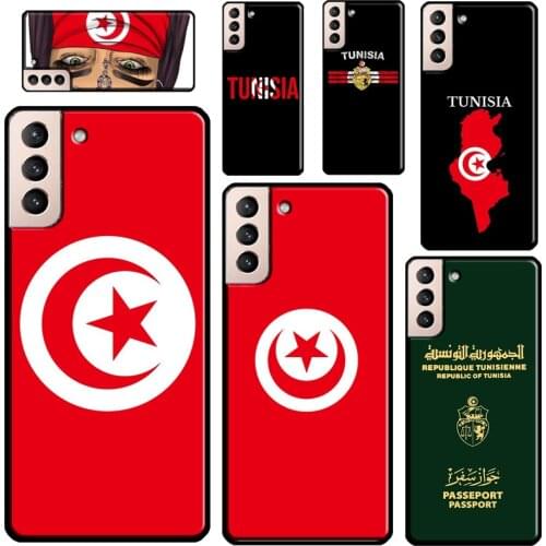 Tunisia Flag Map Phone Case For Samsung Galaxy S20 FE S21 Ultra Note 20 Note 9 10 S8 S9 S10 Plus Back Cover
