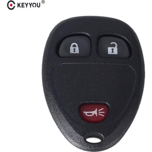 KEYYOU 3 Buttons No Chip Blank Remote 2 + 1 Panic Key Shell Case Cover For Buick Hummer H3 GMC For Chevrolet Colora
