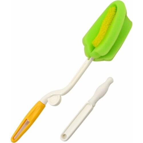 Kd3084 Baby Milk Bottle 360 deg Sponge Cleaner Brush Plastic Glass Milk Water Cup Cleaning Feeding Bottle Dummy Nipple Pacifier