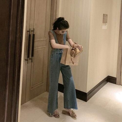 2021 Summer Fashion Temperament High Waist Straight Jeans Vintage Harajuku Wide Leg Overalls Pantalones De Mesclilla Para Mujer