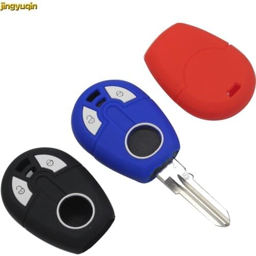 Jingyuqin 2 Buttons Replacement Silicone Key Case Cover Case for Fiat transponder Key Remote Key Styling
